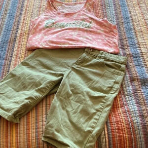 Childrens Place Twill Shorts and Tank Top